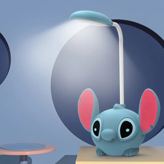 LED Lilo & Stitch Lampka Biurkowa z Ostrzałką – Składana Lampka Nocna USB