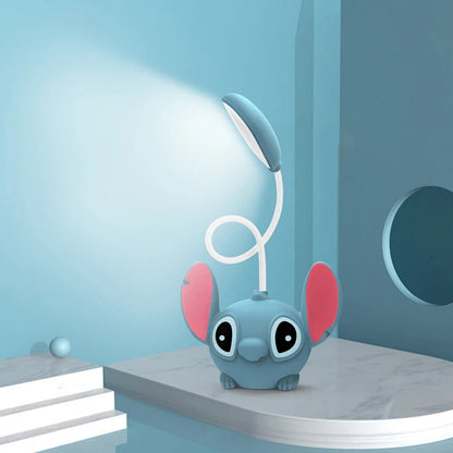 LED Lilo & Stitch Lampka Biurkowa z Ostrzałką – Składana Lampka Nocna USB
