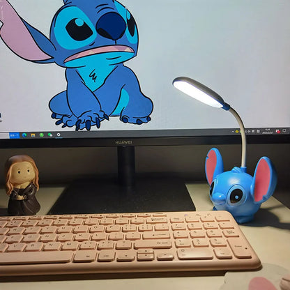 LED Lilo & Stitch Lampka Biurkowa z Ostrzałką – Składana Lampka Nocna USB