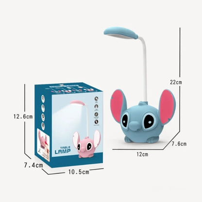 LED Lilo & Stitch Lampka Biurkowa z Ostrzałką – Składana Lampka Nocna USB
