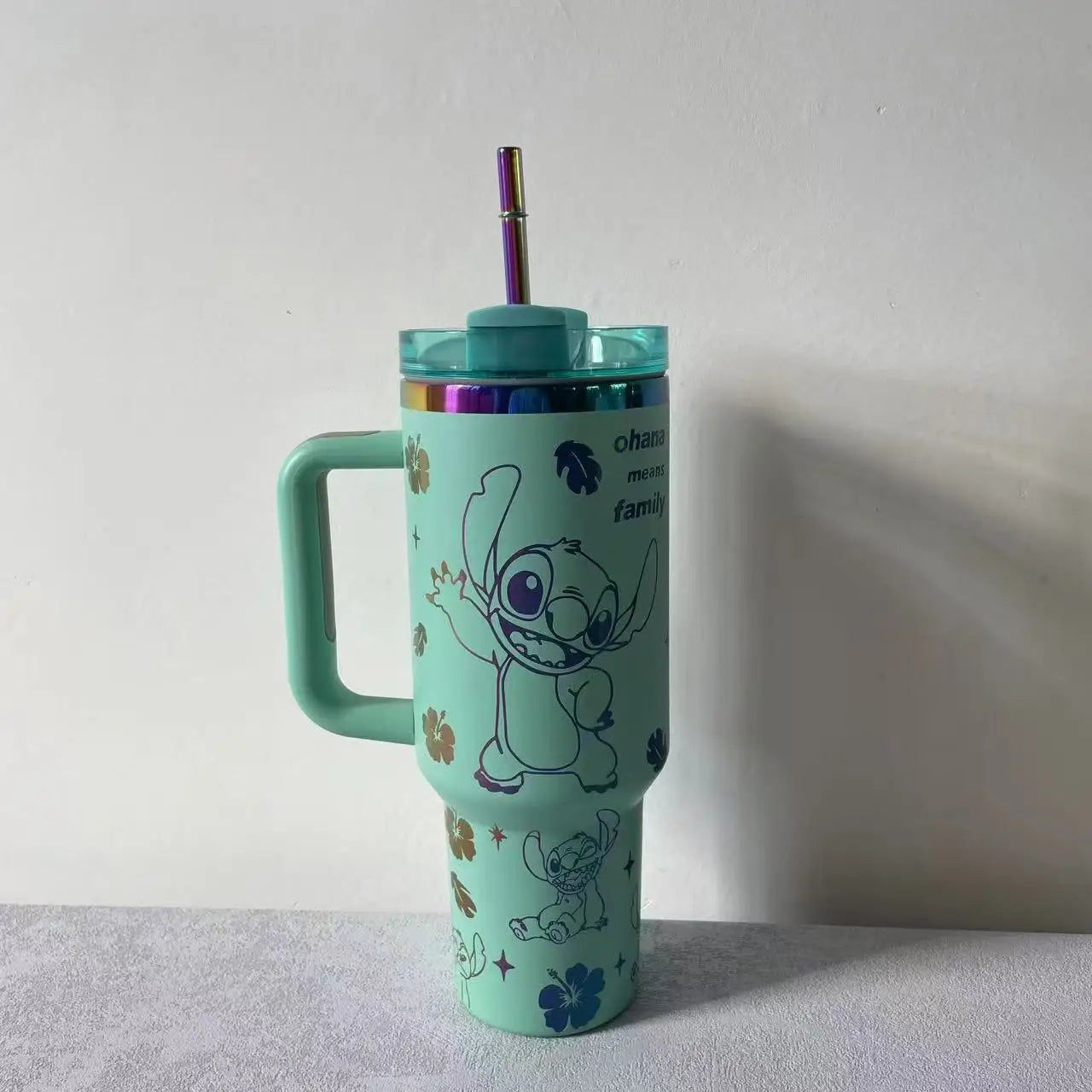 Stitch Kubek Termiczny 40oz ze Słomką – Stal Nierdzewna