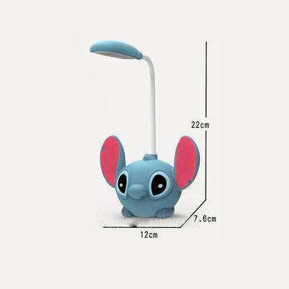 LED Lilo & Stitch Lampka Biurkowa z Ostrzałką – Składana Lampka Nocna USB